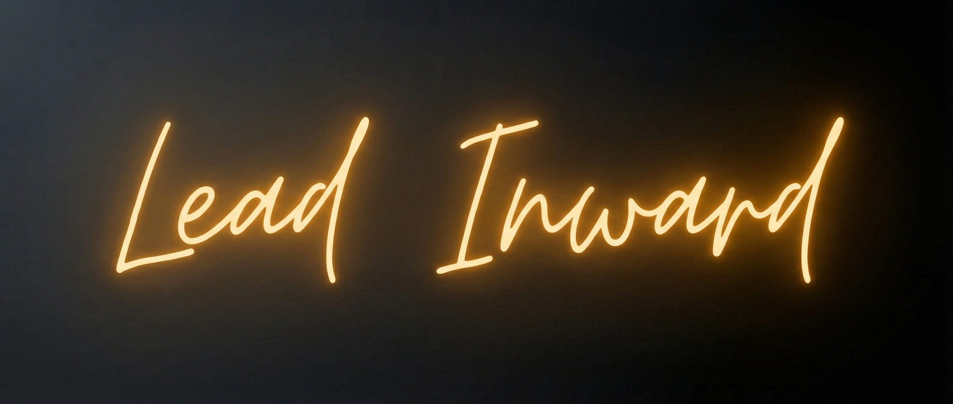 Lead Inward neon sign